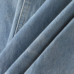 Light Blue Ripped Wide-Leg Jeans