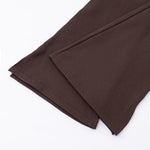 Women's Pleated Flared Plush Trousers