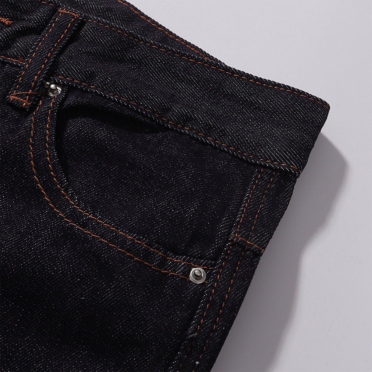 Classic Dark Wash Wide-Leg Denim Jeans