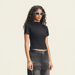 Minimal Textured Knit Fit T-Shirt
