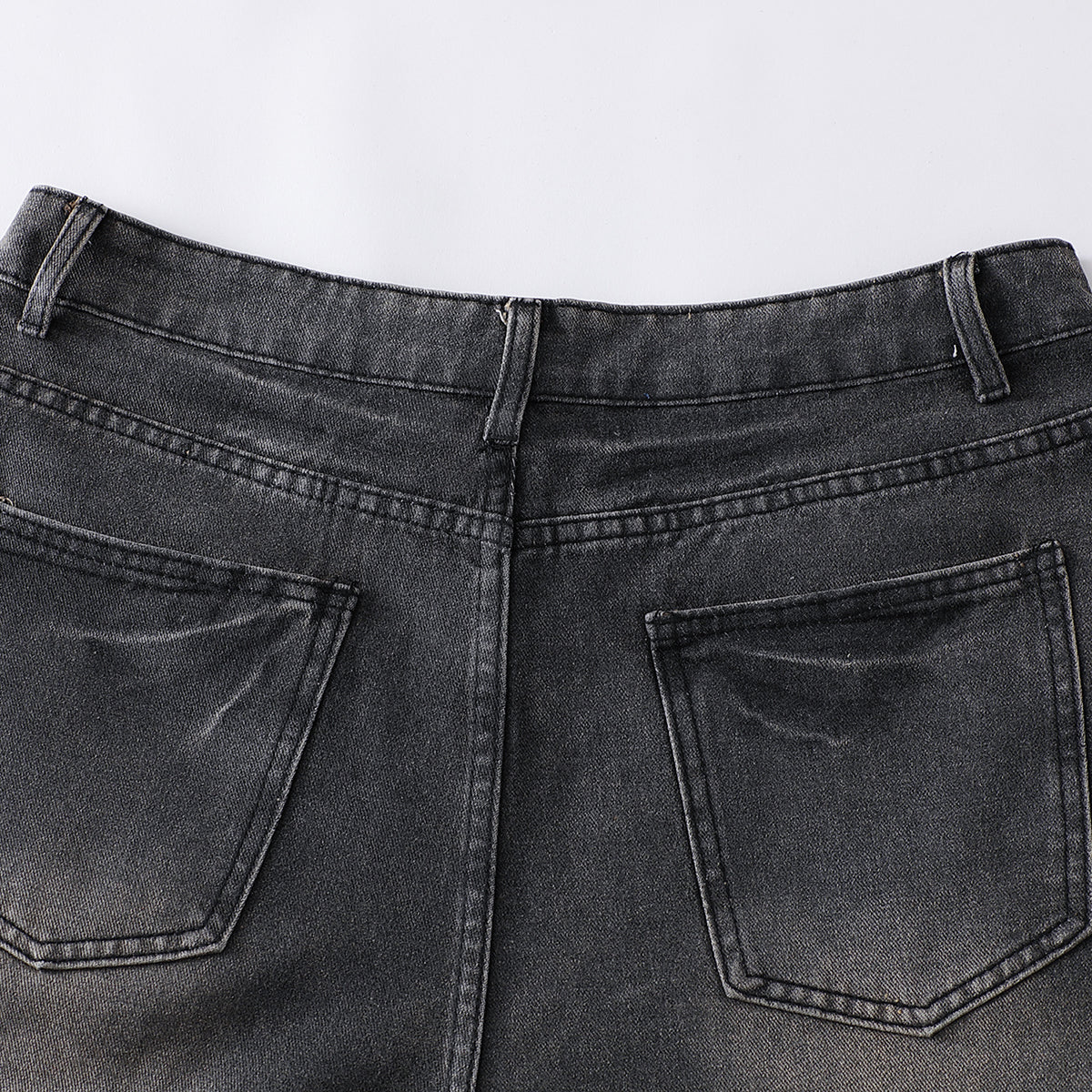 Vintage Whisker Wash Wide-Leg Jeans