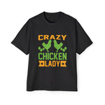 Crazy Chicken Lady Graphic Tee-INNBLAC Fashion Apparel