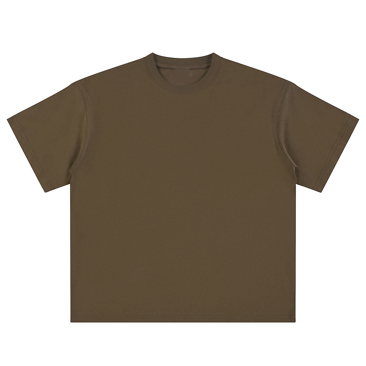 Relaxed Fit Boxy Solid Color Minimal Tee