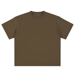 Relaxed Fit Boxy Solid Color Minimal Tee