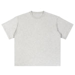 Relaxed Fit Boxy Solid Color Minimal Tee