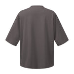 Washed Raw-Edge Pocket Clean Fit Crew Neck Tee