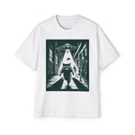 Raccoon Running Alien And UFO Graphic Tee-INNBLAC Fashion Apparel