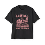 Retro Chickens Local Egg Dealer Graphic Tee-INNBLAC Fashion Apparel