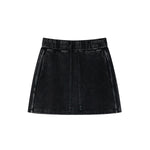 Stone Wash Performance A-Line Skort-INNBLAC Fashion Apparel