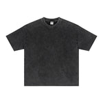 Distressed Raw Edge Washed T Shirt 8oz