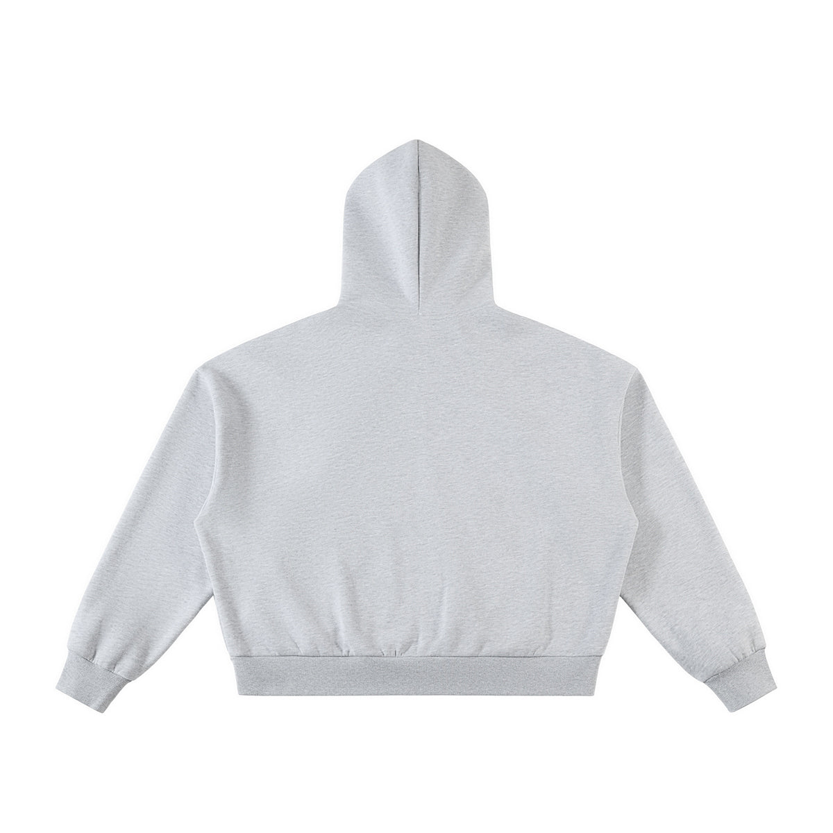 Full Zip-Up Boxy Fit Fleece Hoodie