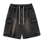 Men's Vintage Y2K Elastic Back Waistband Baggy Denim Shorts
