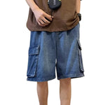Men’s Baggy Ripped Cargo Denim Jorts