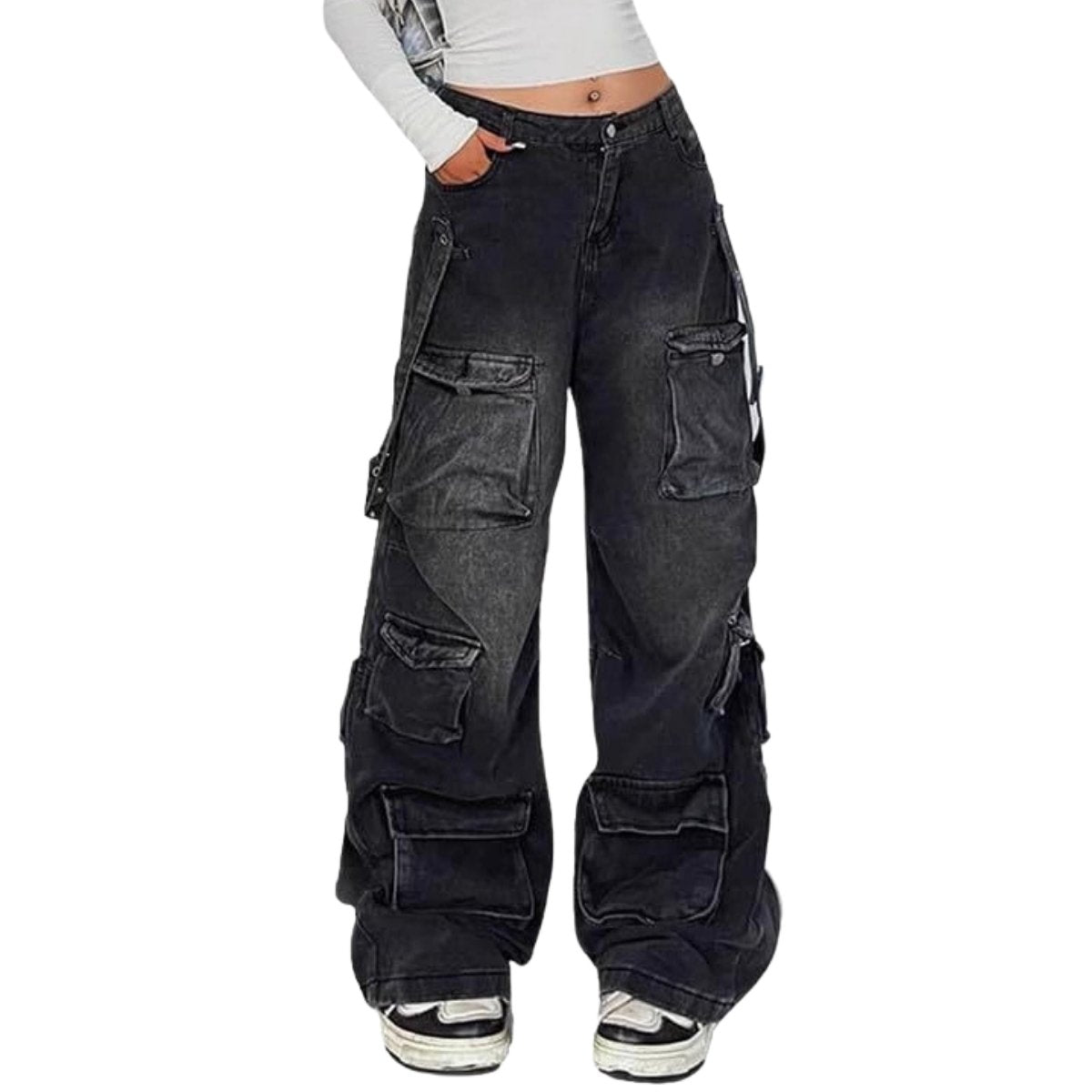 Women’s Y2K Low Rise Baggy Cargo Jeans