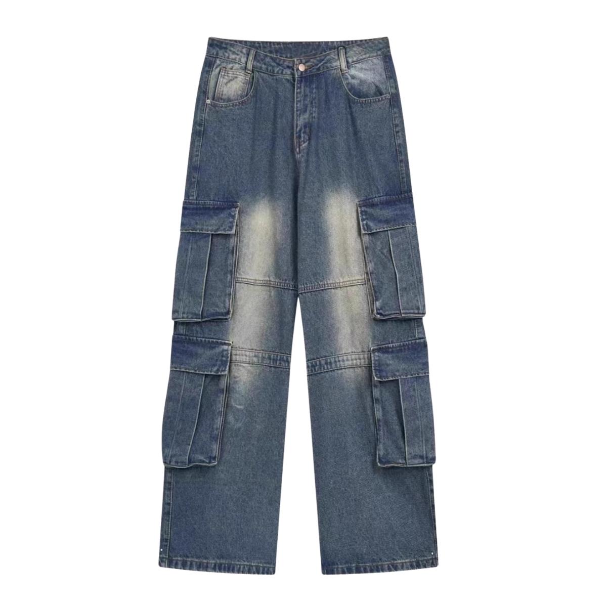 Women’s High Rise Baggy Cargo Jeans