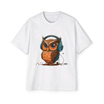 Owl With Headphones Vintage Graphic Tee-INNBLAC Fashion Apparel