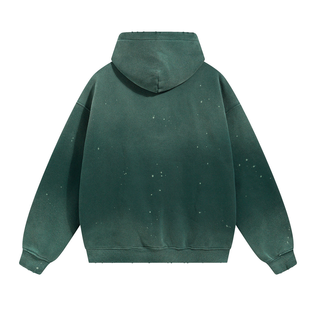 Destroyed Oversized Acid Wash Bleach Splatter Hoodie