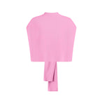 Front Tie Ribbed Knit Shoulder Wrap