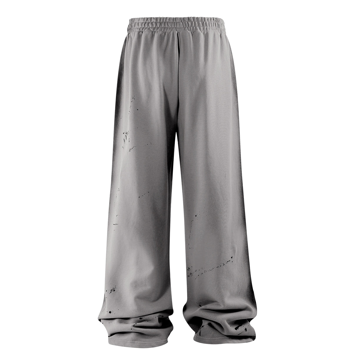 Casual Loose Fit Paint Splatter Elastic Waist Sweatpants