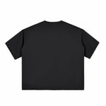 Boxy Cropped Raw Edge T-Shirt