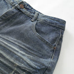 Wrinkle Wash Retro Ripped Baggy Jeans