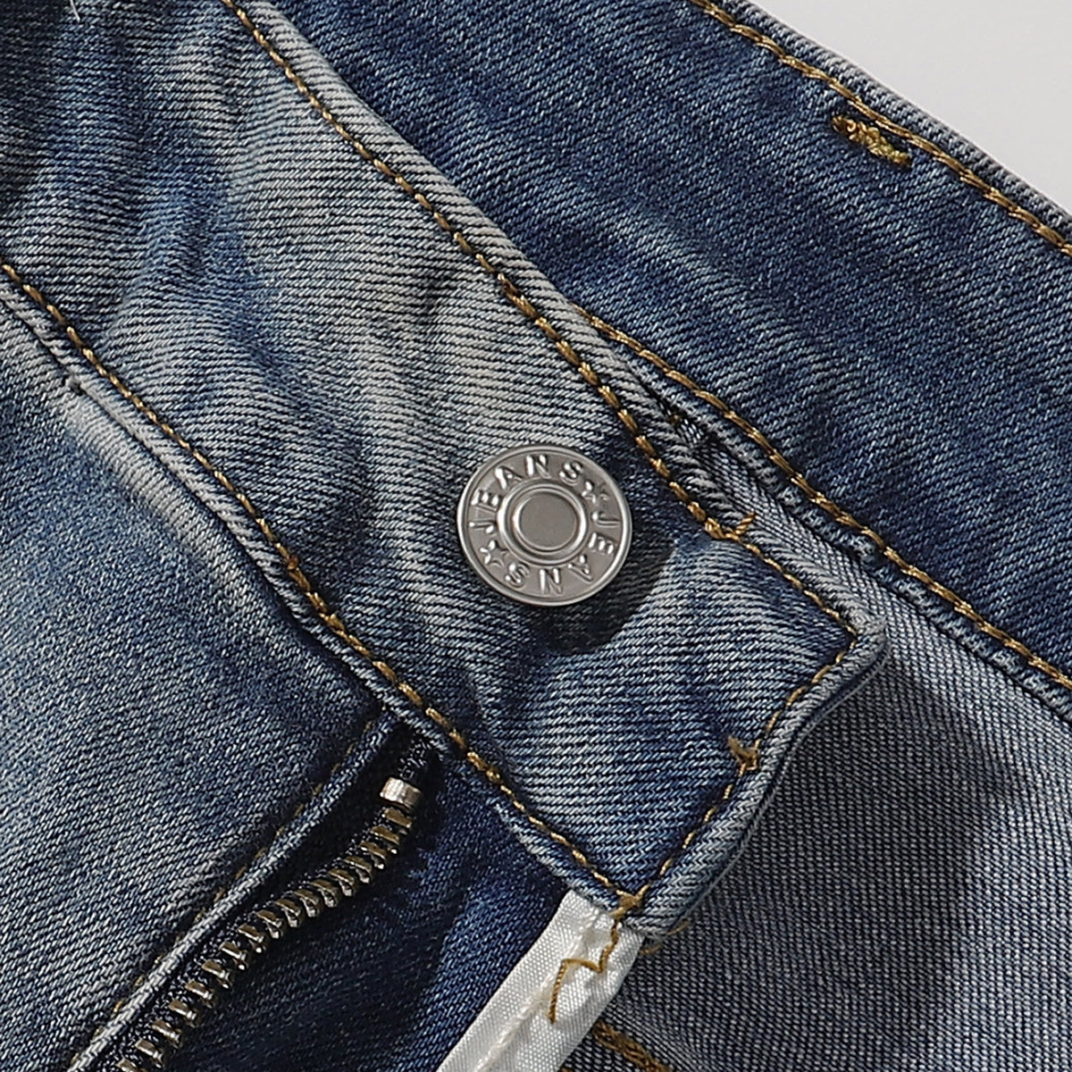 Light Wash Slight Flare Mid Rise Vintage Jeans