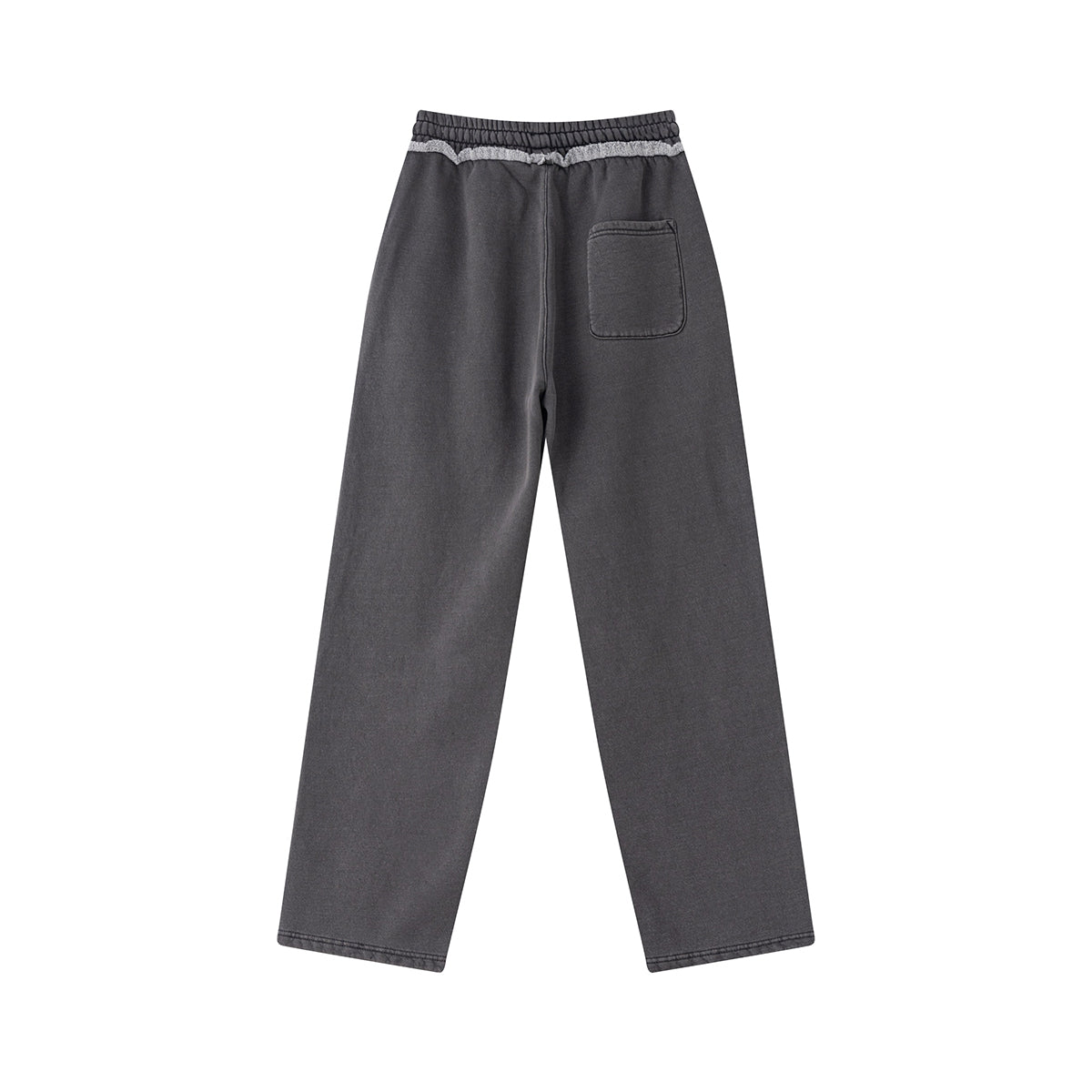 Raw Edge Straight Leg Fleece Sweatpants