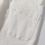 Snap Detail Slight Flared Hem Cargo Pants