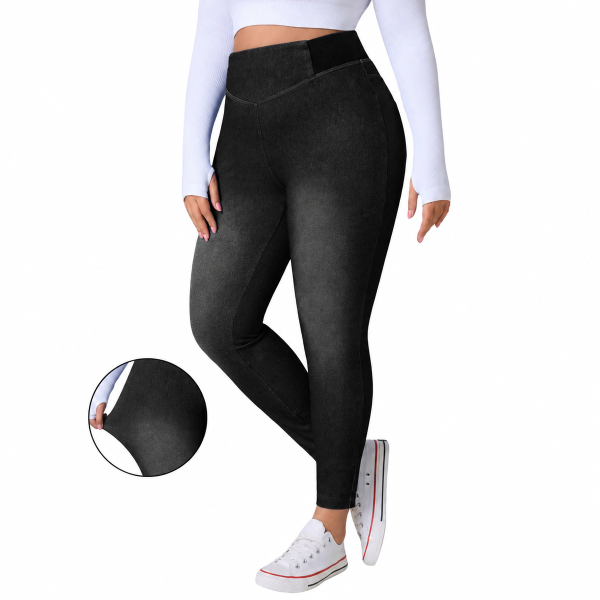 High Waist Tummy Control Slimming Stretch Plus Size Women’s Jeans