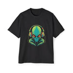 Alien Music Lover Vintage Graphic Tee-INNBLAC Fashion Apparel