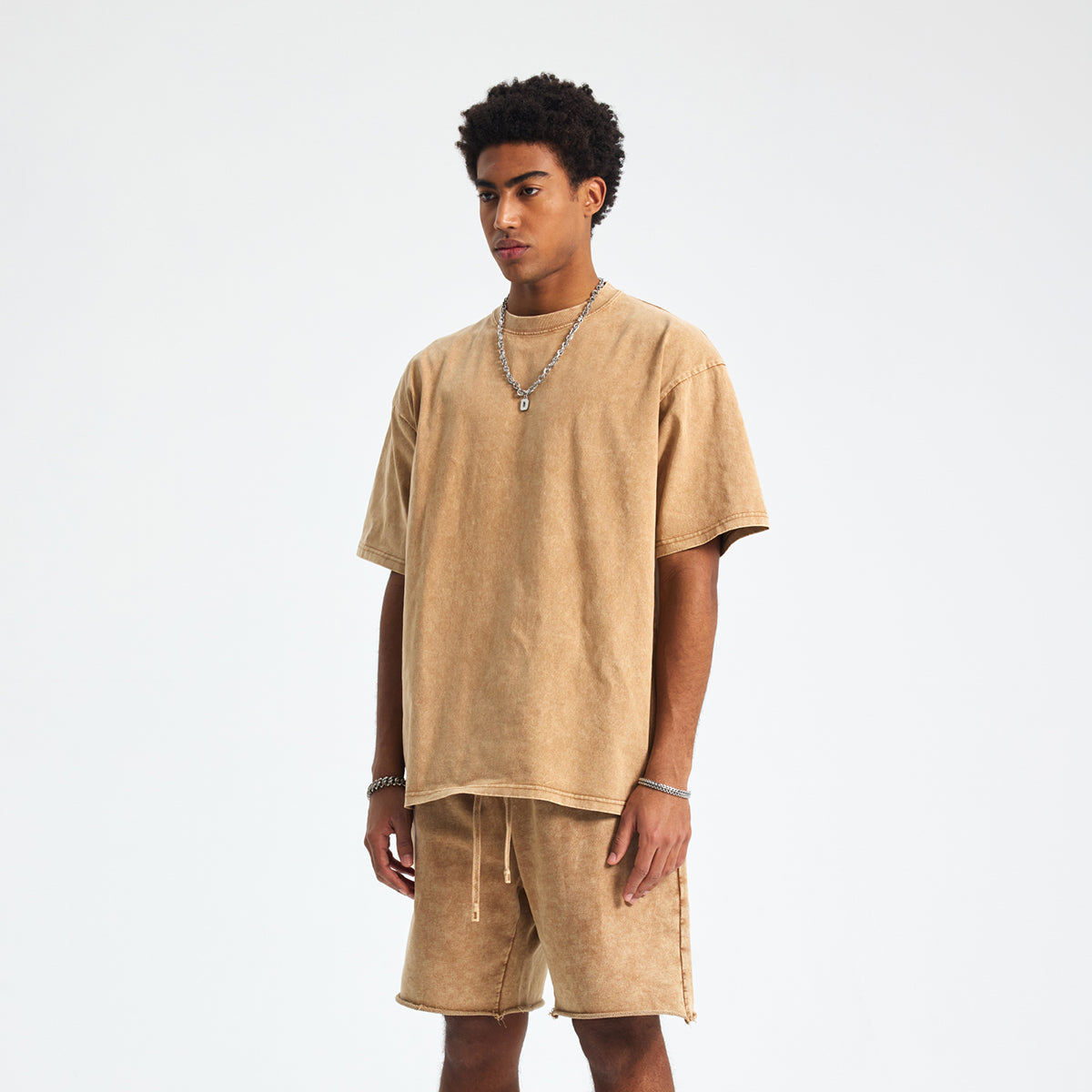 Washed Faded Baggy Cotton Tee 7.5oz