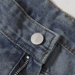 Built In Belt Mid Waist Denim Shorts