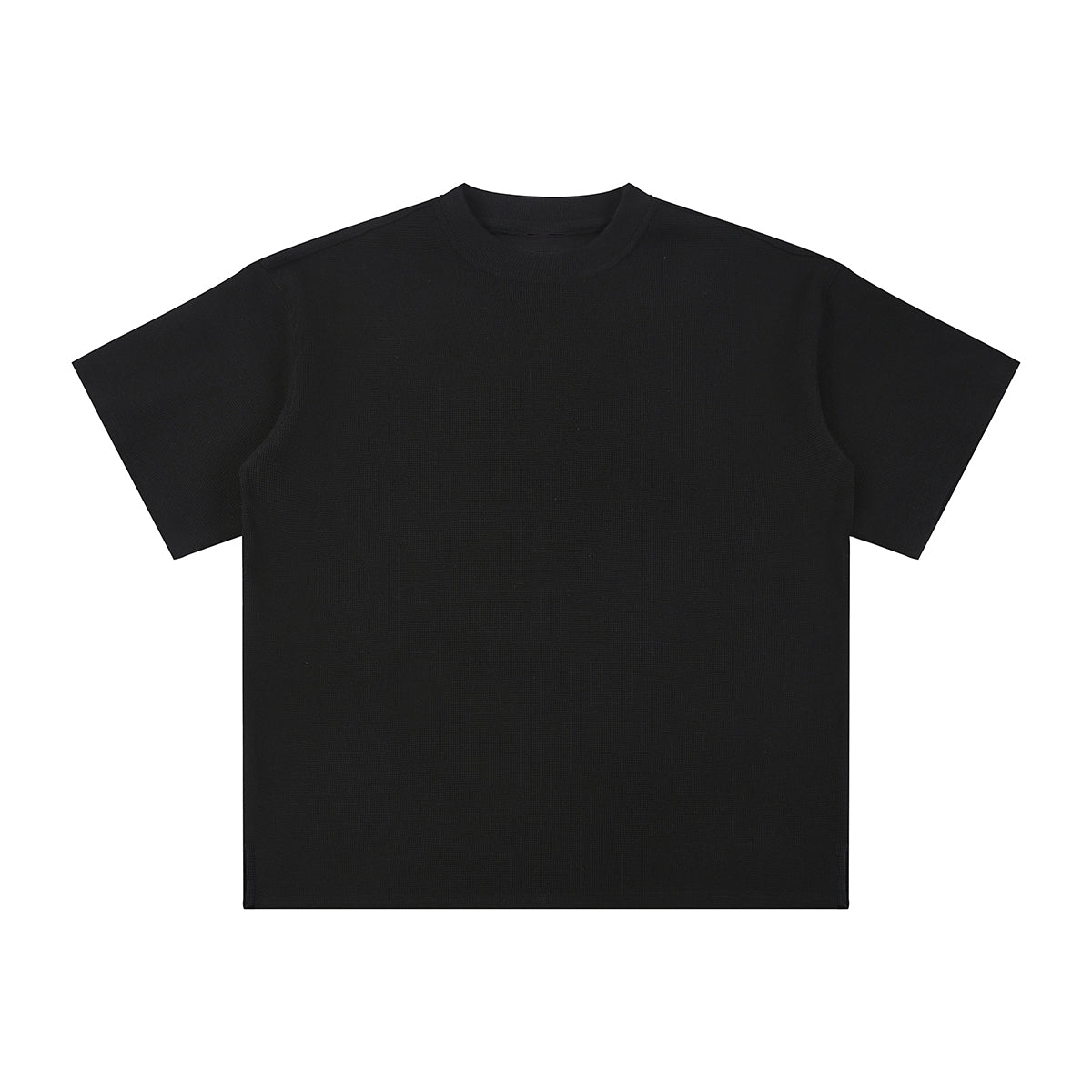 Heavyweight Waffle Split-Hem Texture T-Shirt