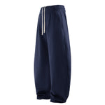 Elastic Drawstring Waist Fleece Jogger Pants