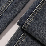 Vintage Washed Distressed Light Blue Wide Jeans