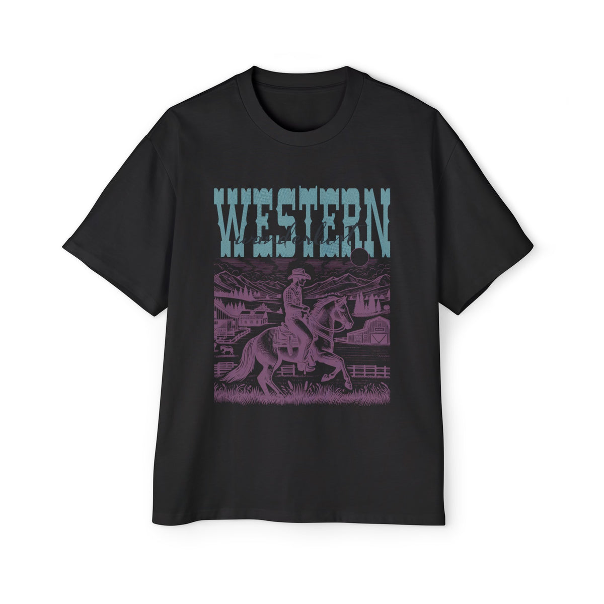 Vintage 90s Western Rodeo Cowboy Graphic Tee-INNBLAC Fashion Apparel