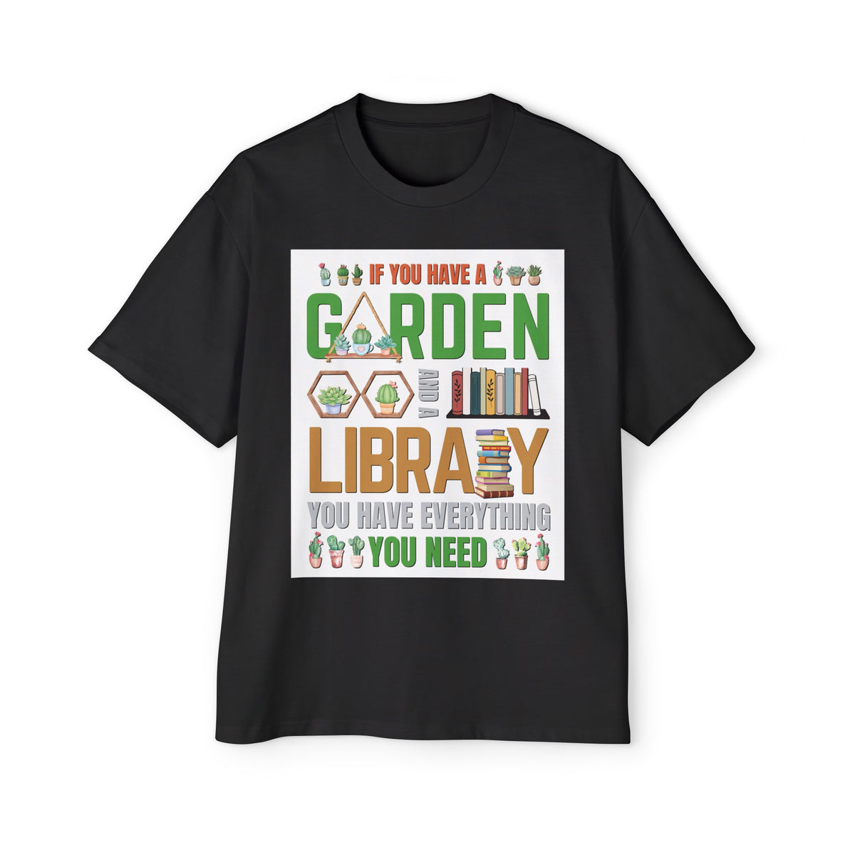Funny Gardening And Reading Graphic Tee-INNBLAC Fashion Apparel