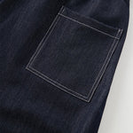 High Waist Tie Belt Relaxed Denim Shorts