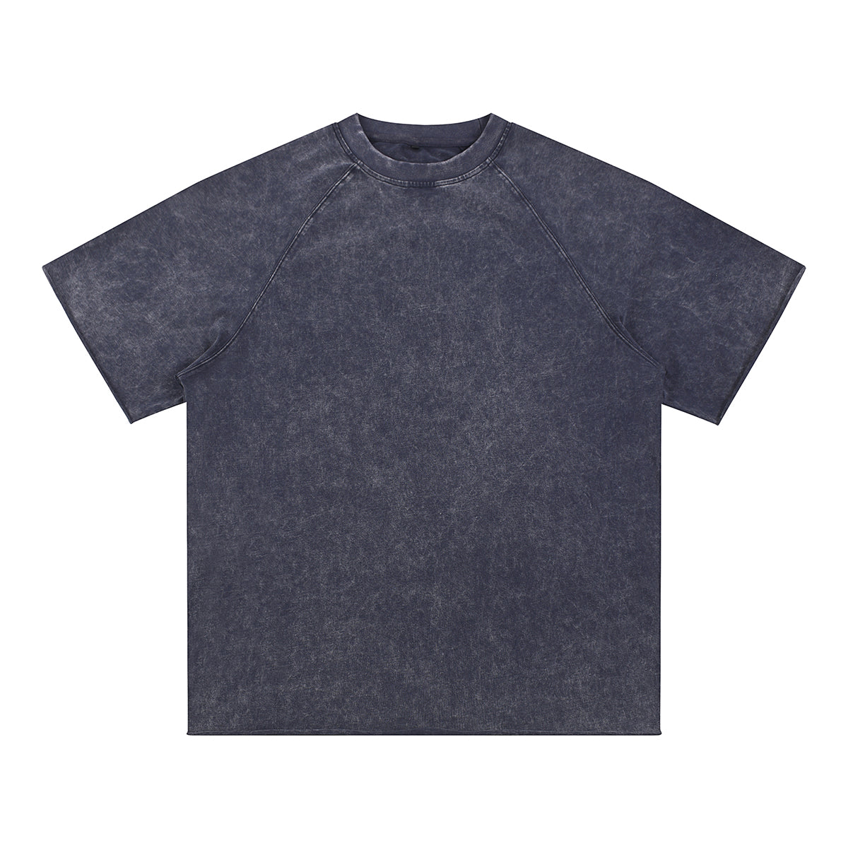Stone-Washed Raw-Edge T-Shirt 8oz