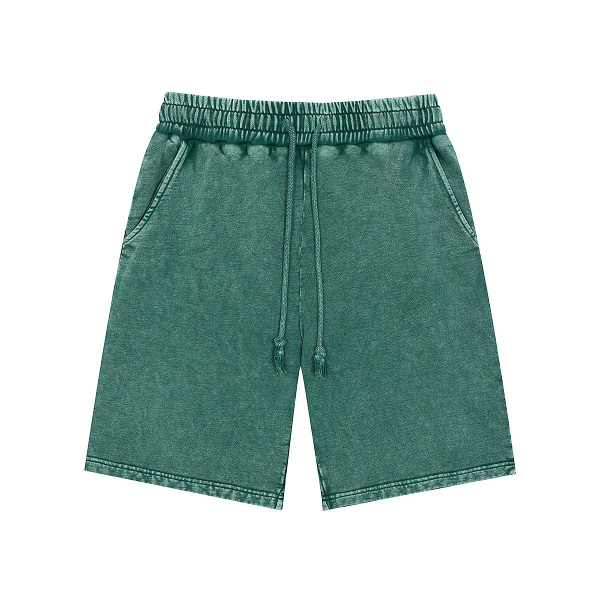 Men's Casual Washed Drawstring Sweat Shorts