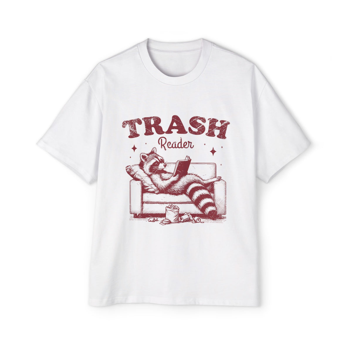 Raccoon Reading Book Graphic Tee-INNBLAC Fashion Apparel