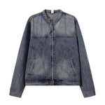 Zip-Up Baggy Denim Jacket