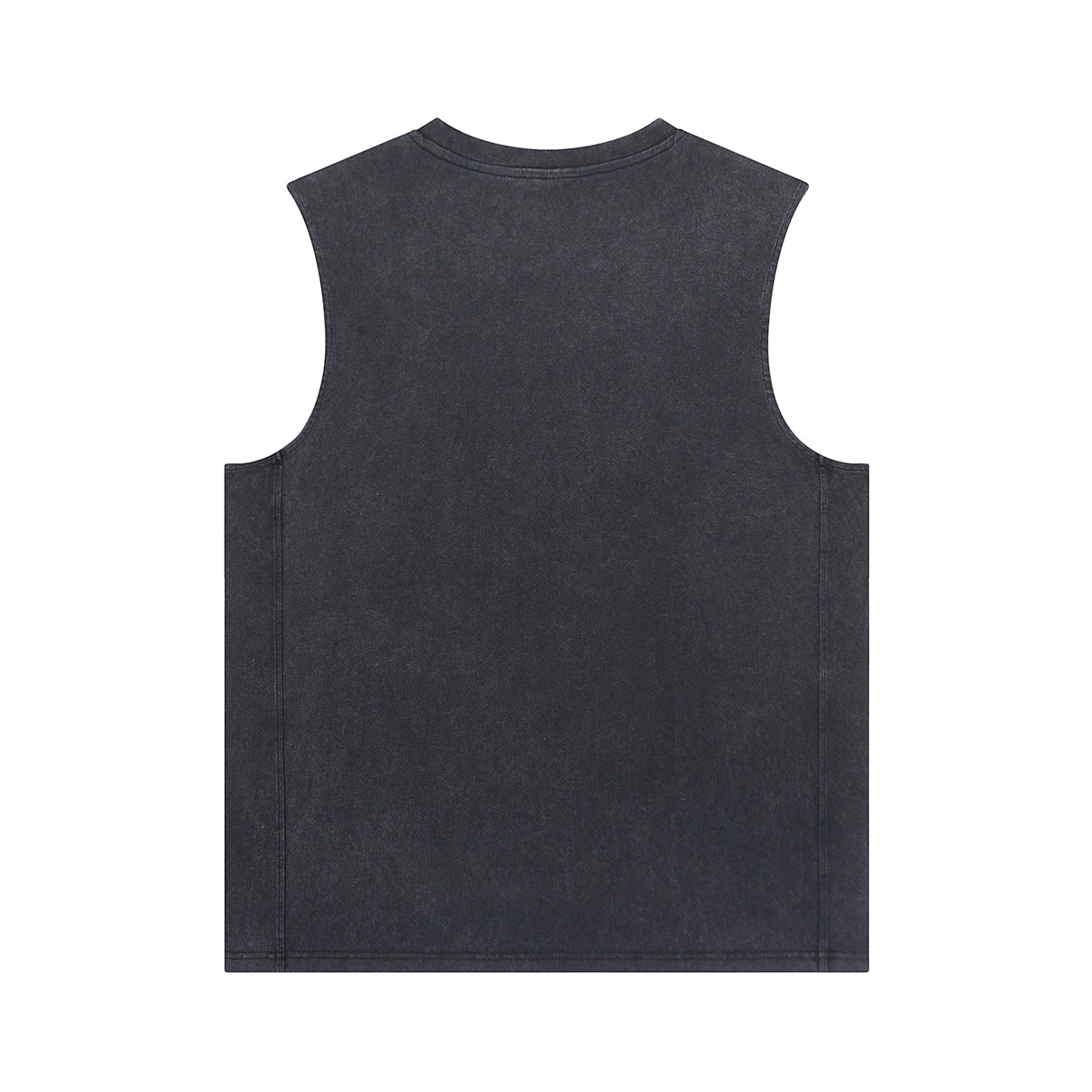 Black Washed Cotton Sleeveless T Shirt 8.25oz