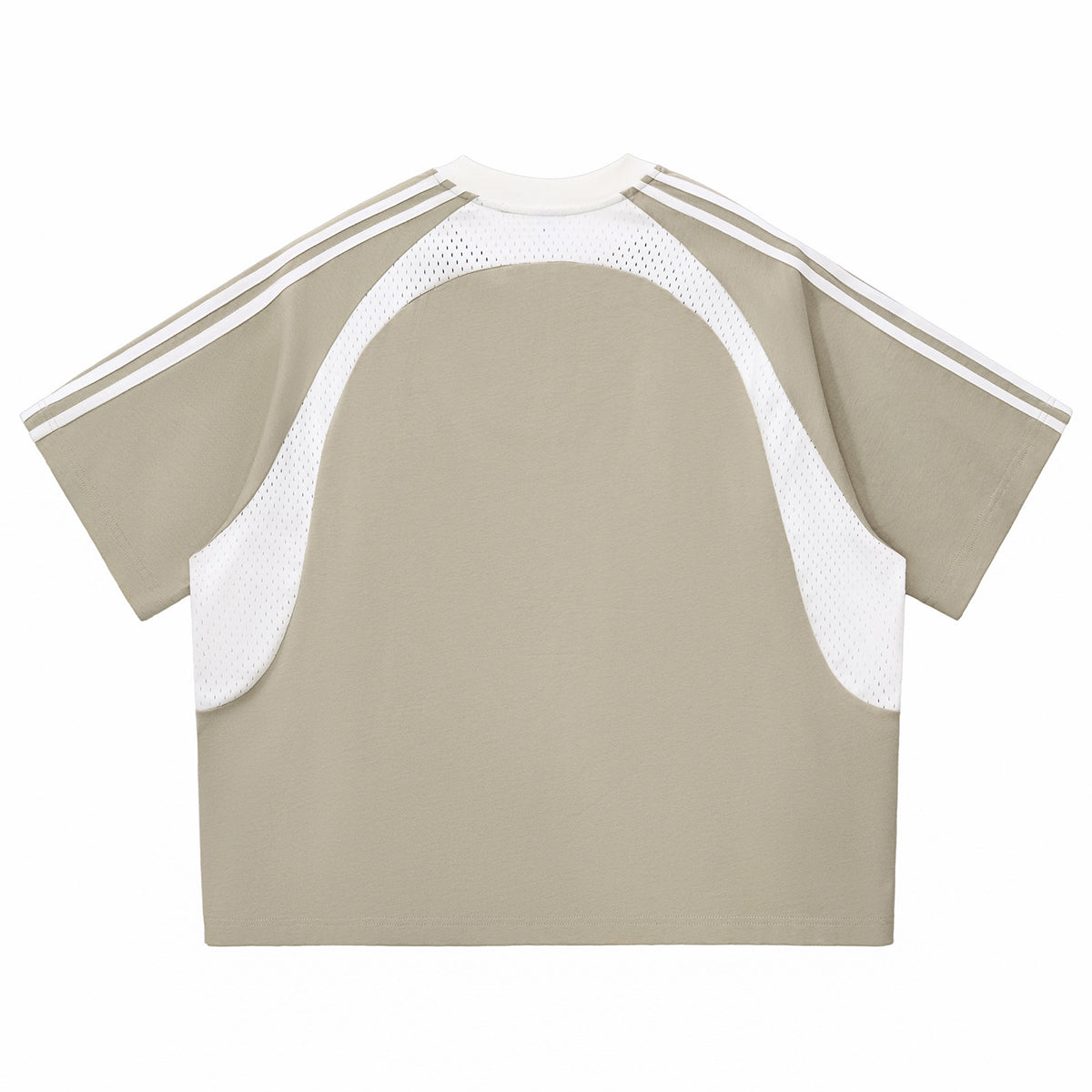 Raglan Sleeve Mesh Panel Sporty Tee