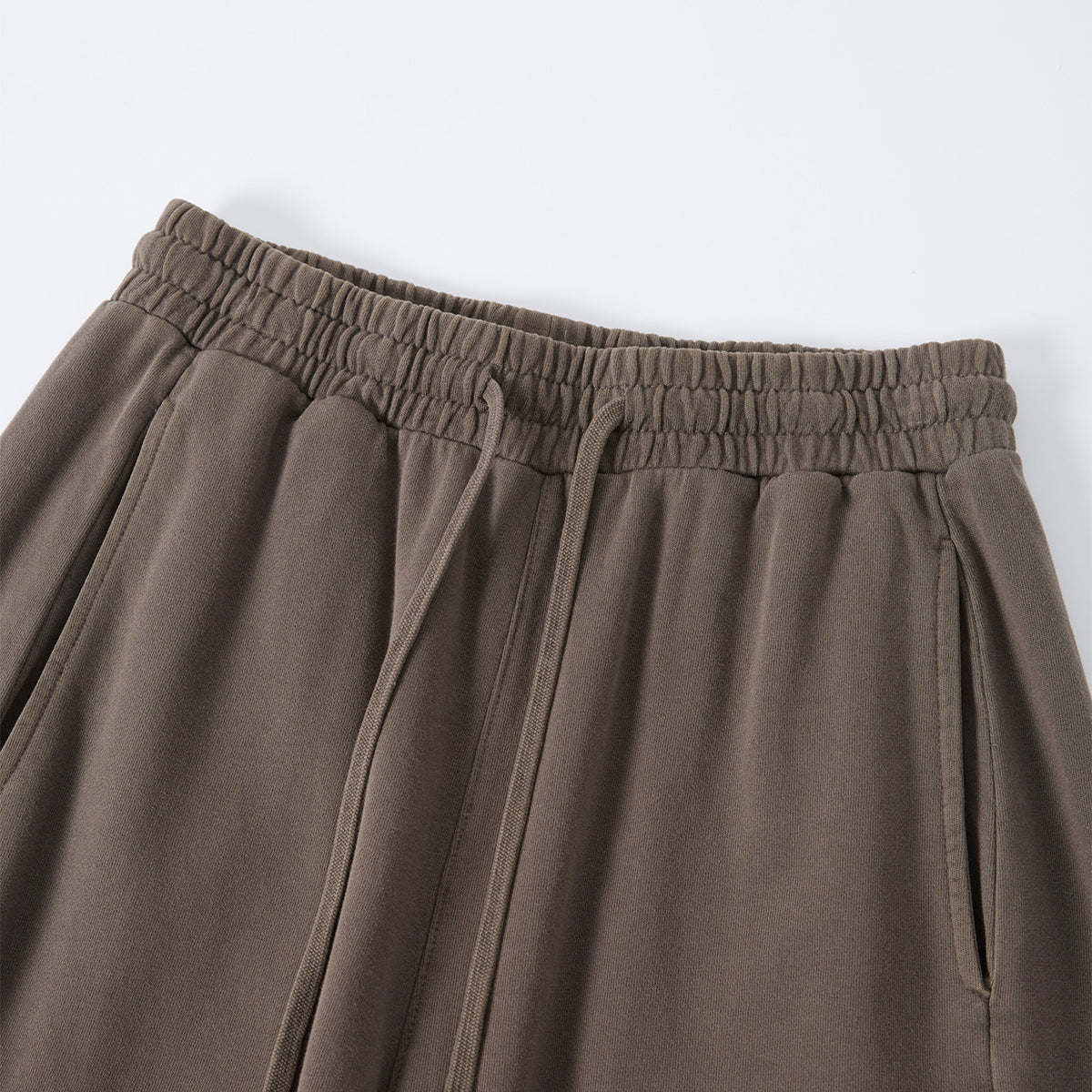 Curved Seam Straight Leg Casual Street Trousers
