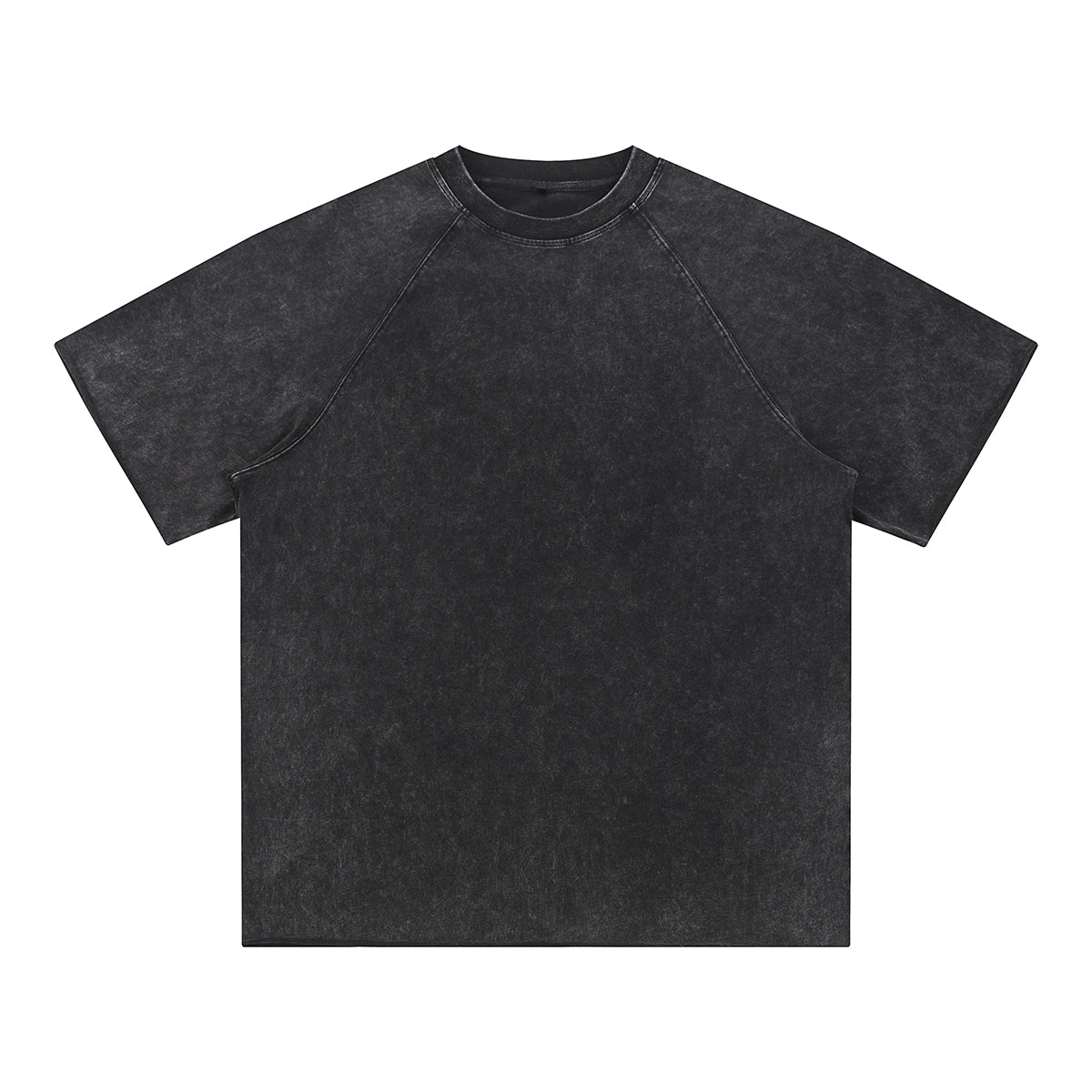 Stone-Washed Raw-Edge T-Shirt 8oz
