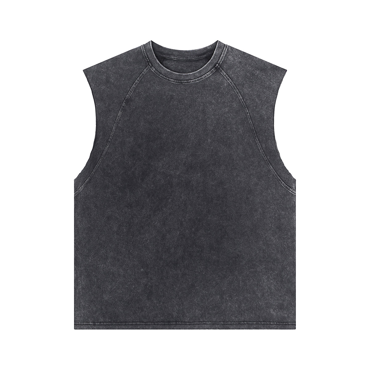 Raw Edge Stone Wash Muscle Tank 8.25oz