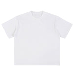 Relaxed Fit Boxy Solid Color Minimal Tee