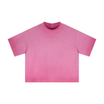 Reverse Fry Washed Vintage Casual Cotton Tee