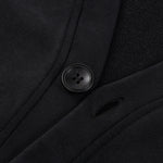 Black Stone Wash Sweatshirt Cardigan